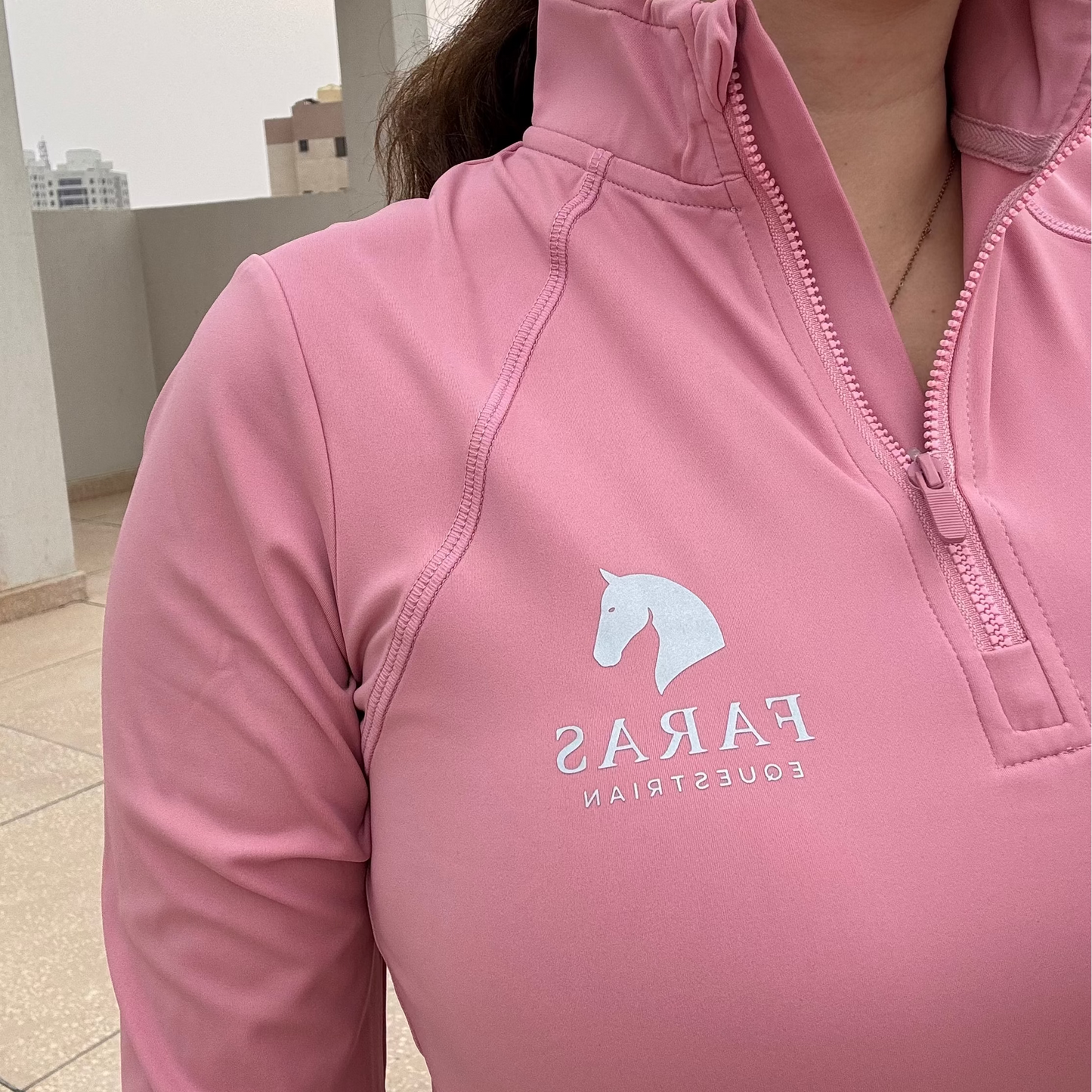 Pink Short Sleeve Riding Shirt