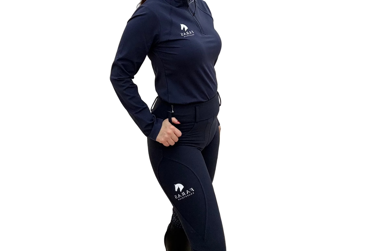 Navy Long Sleeve Riding Shirt