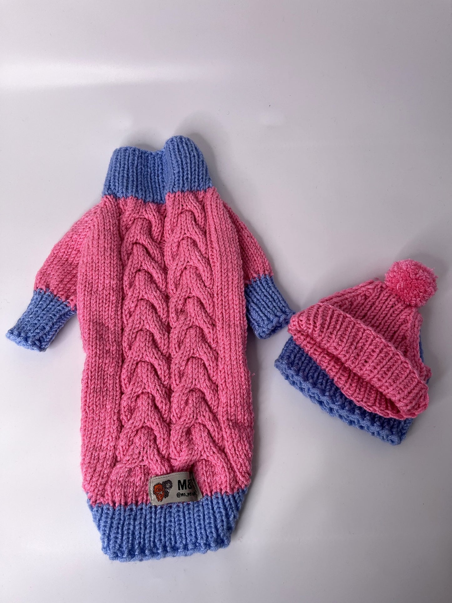 Pink Sweater & beanie set