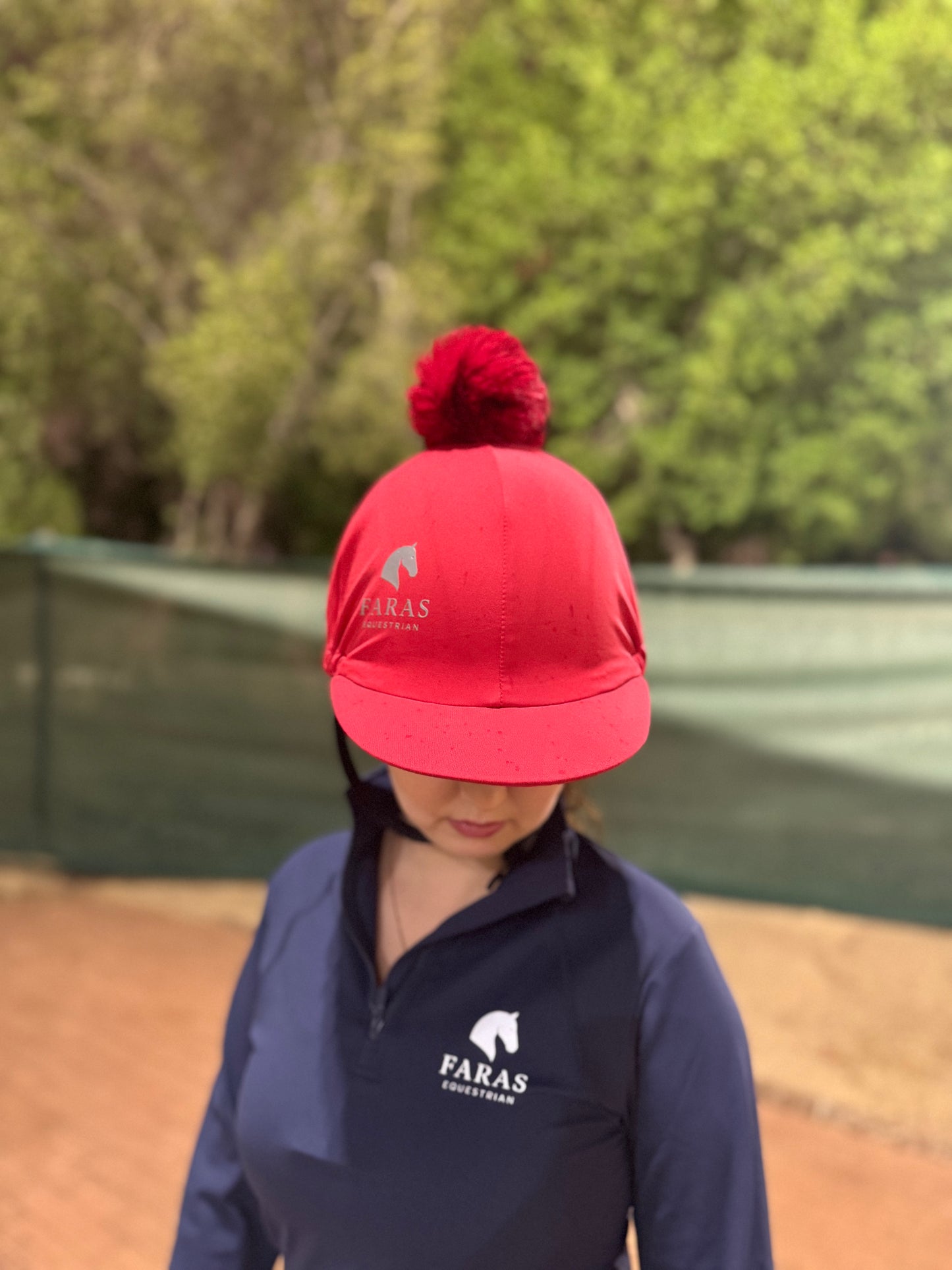 Hot Pink Pom Pom Helmet cover