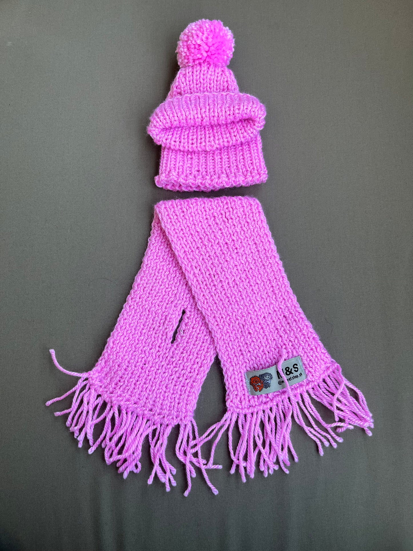 Beanie & Scarf Set Pink