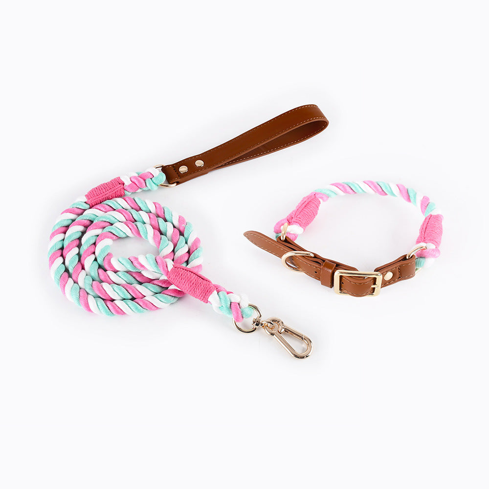 Pink Leash & Collar Set