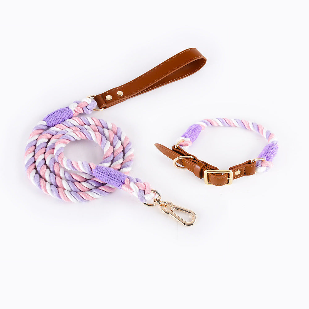 Purple Leash & Collar Set