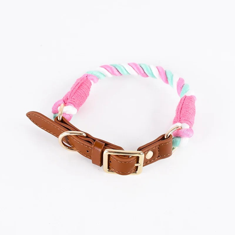 Pink Leash & Collar Set