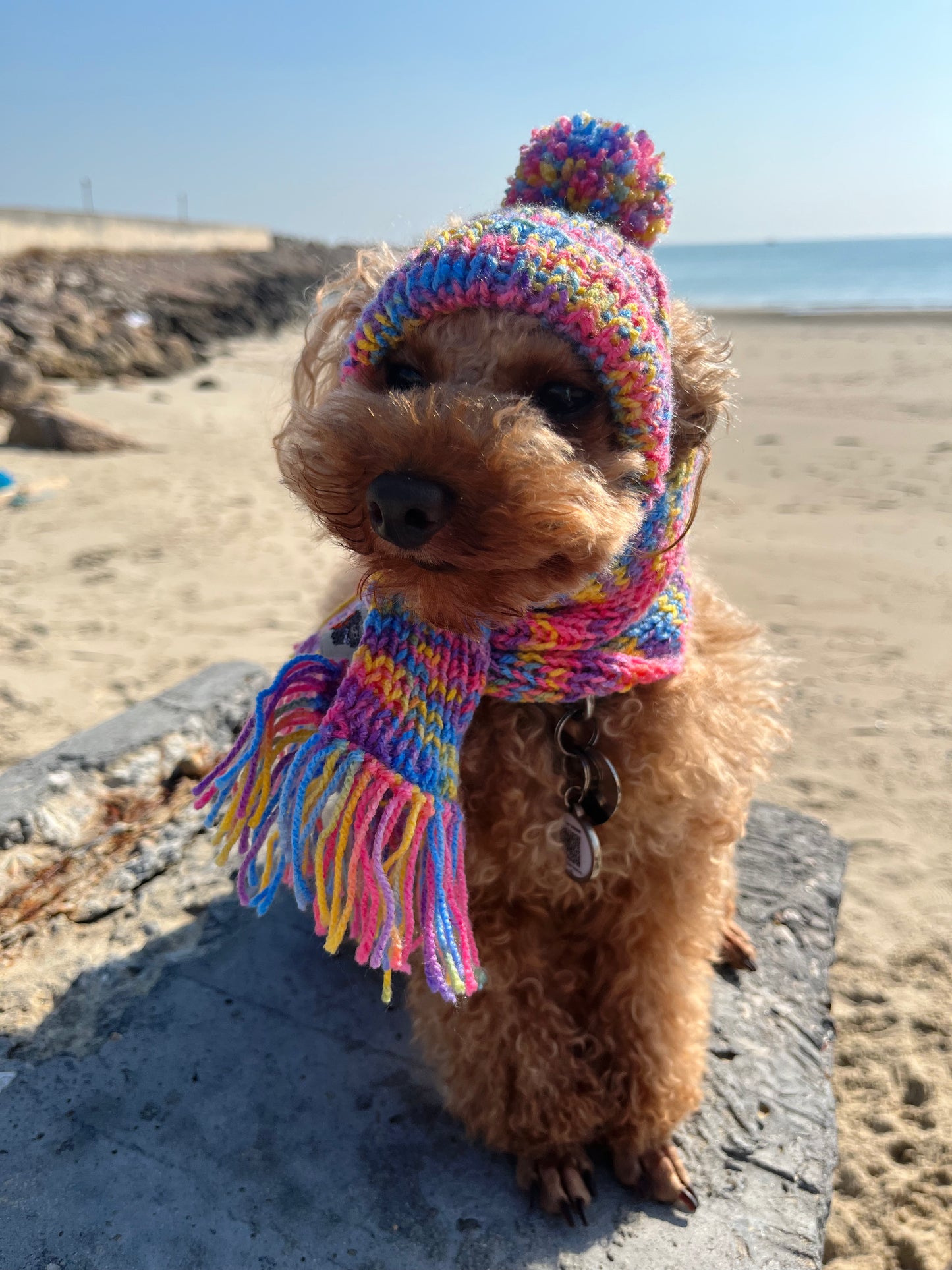 Beanie & Scarf Set Rainbow