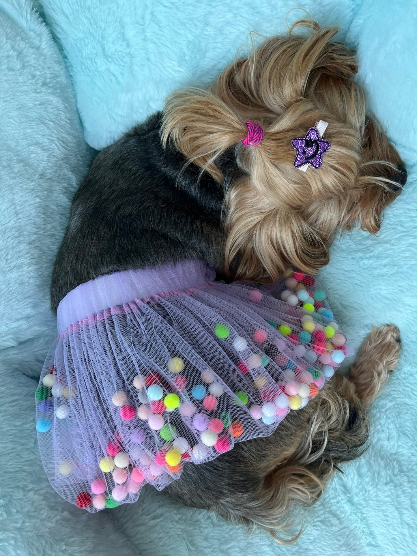 Purple Pom Pom Skirt