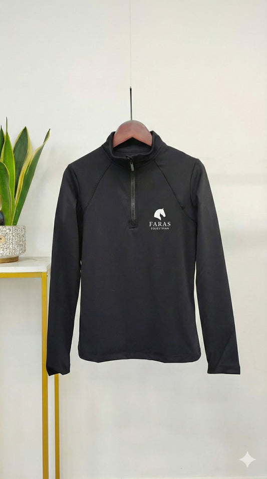 Black Long Sleeve Riding Shirt