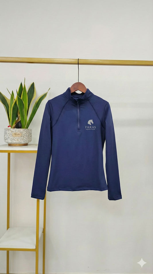 Navy Long Sleeve Riding Shirt