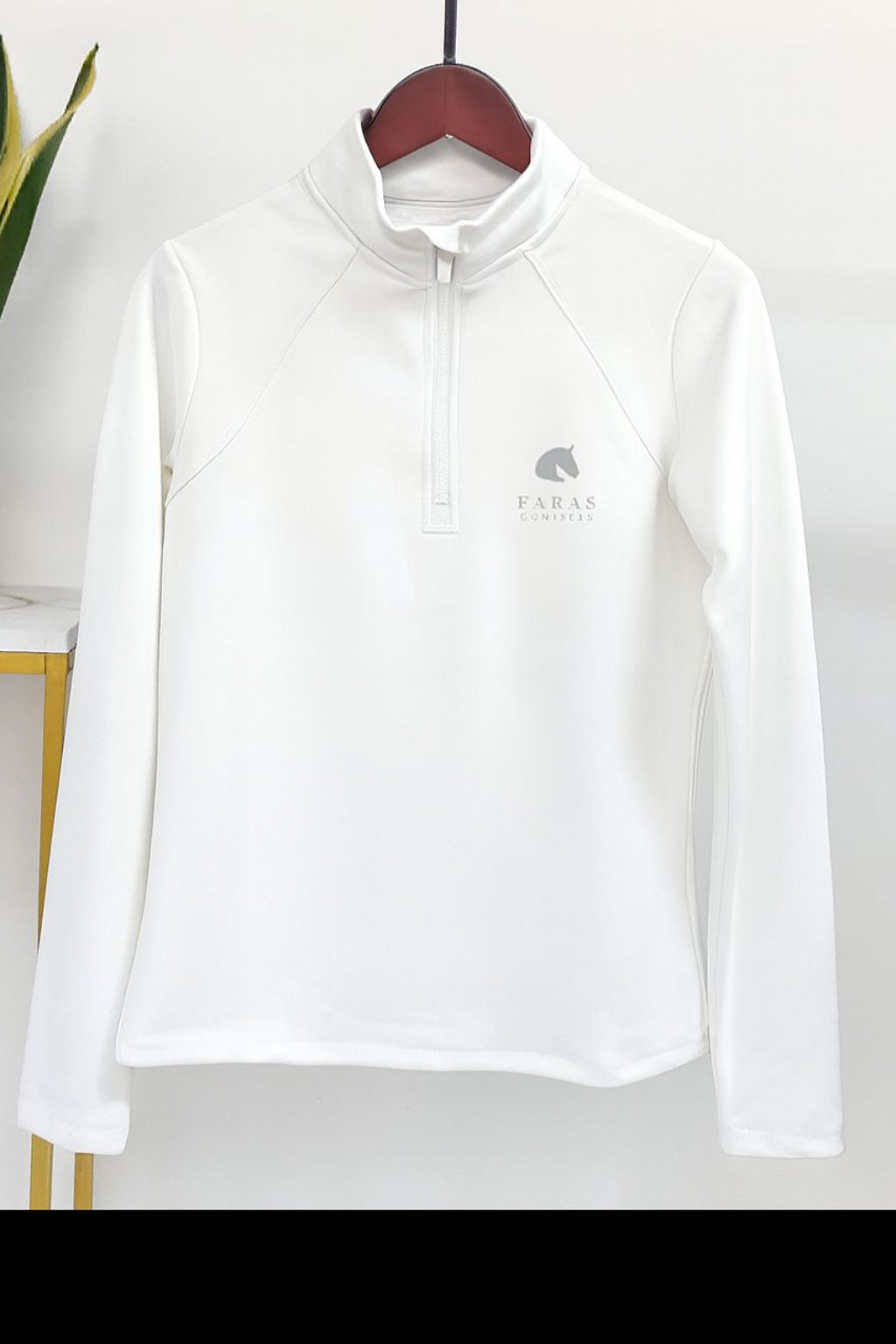 White Long Sleeve Riding Shirt
