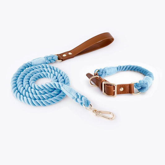 Baby Blue Leash & Collar Set